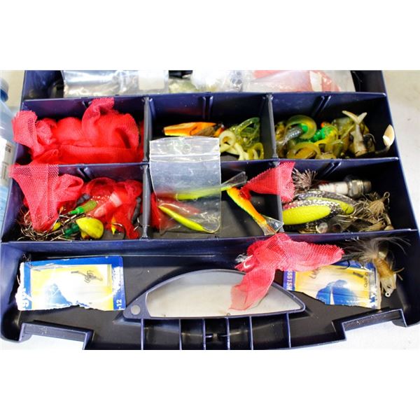 Plastic Organizer with Misc. Fishing Lures and