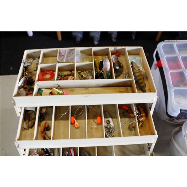 Plano Tackle Box with Misc. Lures, Hooks and