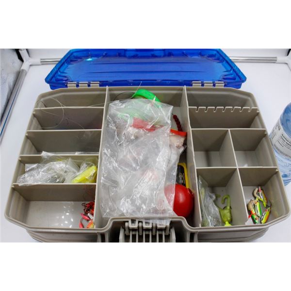 Plastic Organizer with Misc. Fishing Lures and