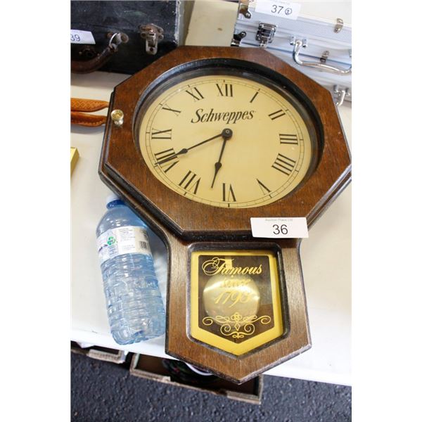 Schweppes Wall Hanging Clock