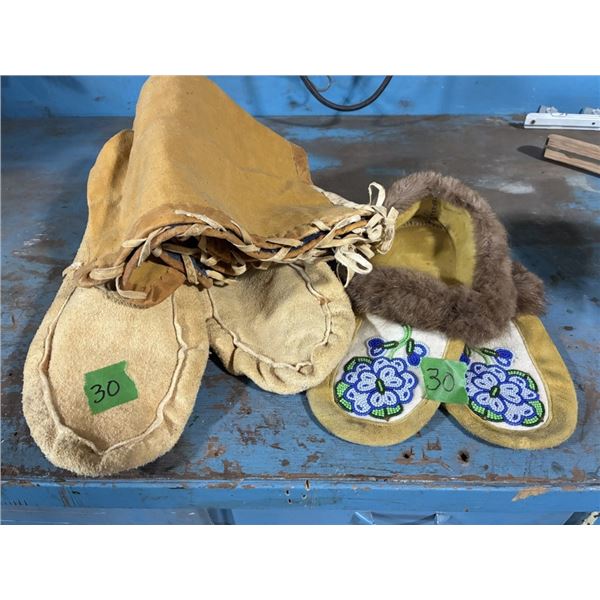 Leather / Canvas Moccasins