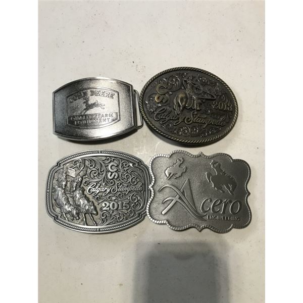 4 Collector Buckles John Deere, Calgary Stampede