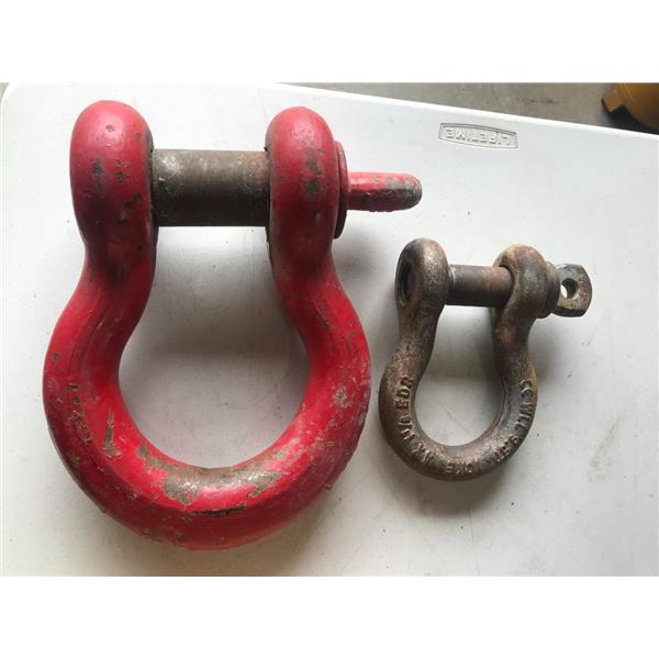 2 Large Clevis 45 Ton and 9.5 Ton