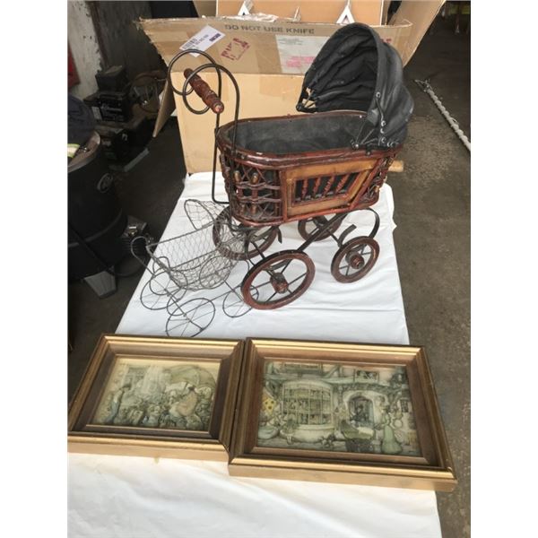 Very Unique Carriage, 2 Pictures and Wire Carriage