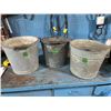 Image 1 : 3 Antique Galvanized Pails