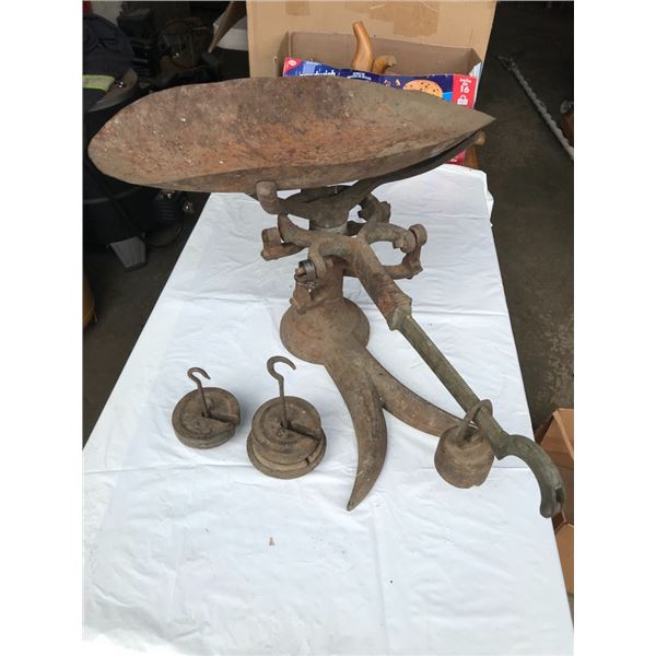 Antique Scale with Weights