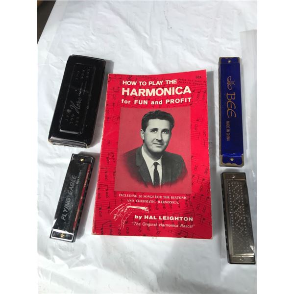 4 Harmonicas and Book