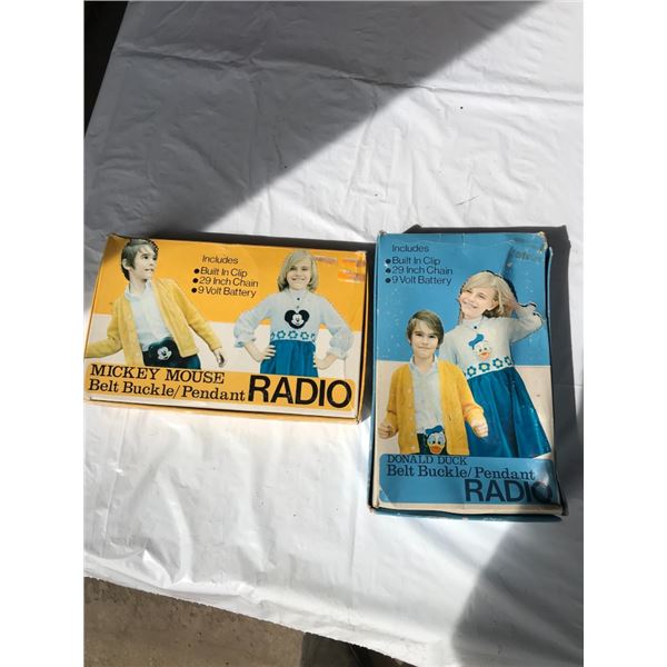 Vintage Radios in Original Boxs Mickey and Donald