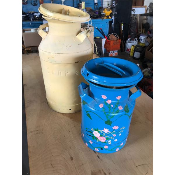 2 Milk Cans 8 Gal. and 3 Gal.