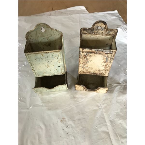 Antique Metal Match Holders