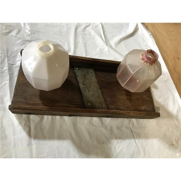 Antique Lightning Rod "Globes" and Cabbage Cutter