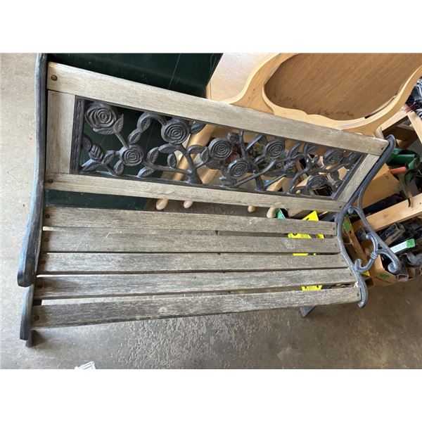 Cast Iron and Wood Bench