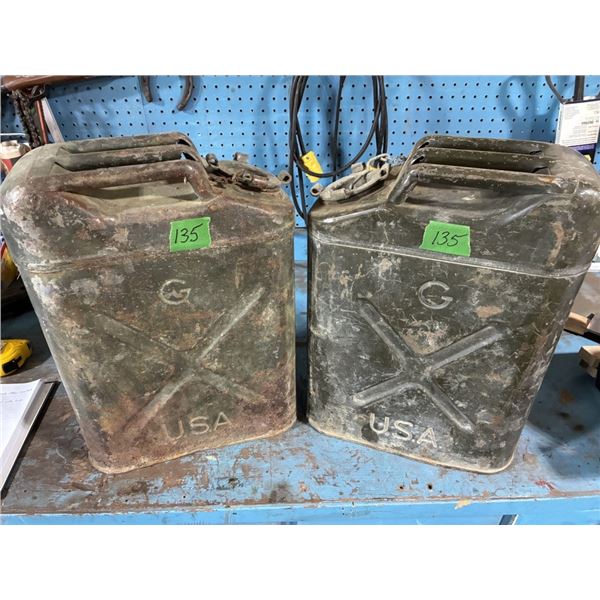 2- Army Fuel Cans - Very Good Condition