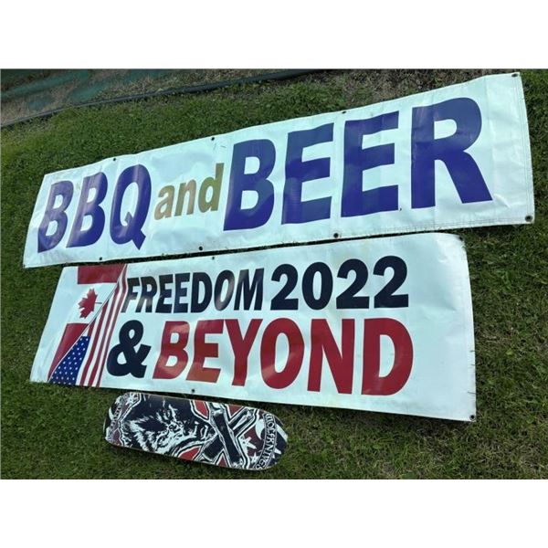 Wolfknives Skate Board - New - 2 Banners