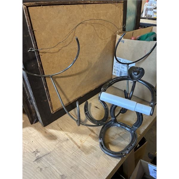 Cowboy Hat / Coat Rack and Paper Holder made from