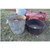 Image 2 : Galvanized Buckets, Heavy Metal Cooking Pots,