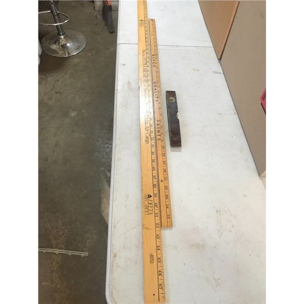 2 Yard Sticks and Stanley Torpedo Level