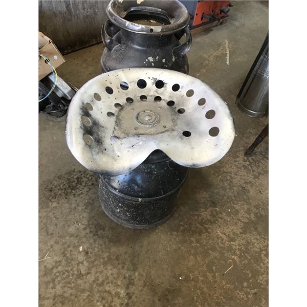 2 Cans - 1 - 5 Gallon has seat on it