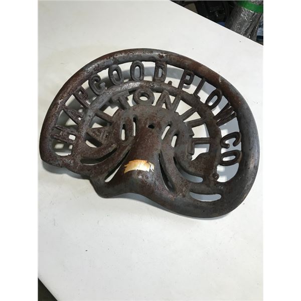 Antique Cast  Iron Seat "Hapgood Plow Co."