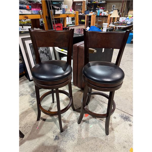 Pair of swivel stools 30 inches two seat