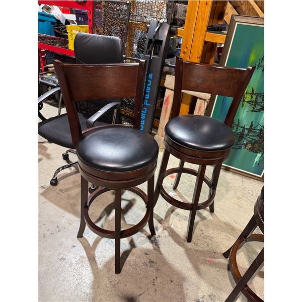 Pair swivel barstools 30 inches to seat