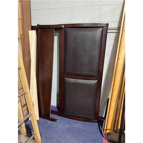 Queen headboard, footboard, and rails with slats