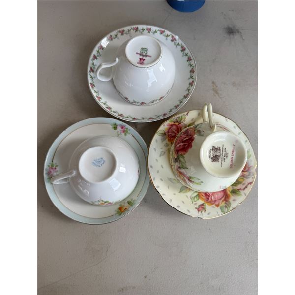 Tea, cups, and saucers