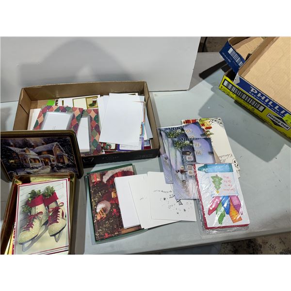 Tray of Christmas cards