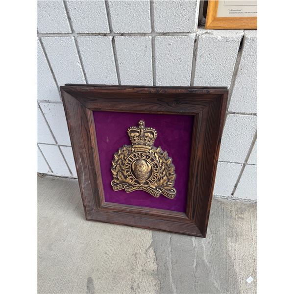 Royal Canadian mounted police wall hanging