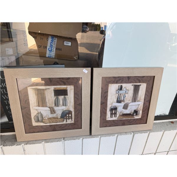 2 bathroom decor, wall hangings