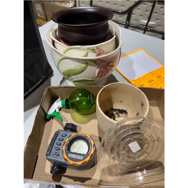 Flower pots and gardening