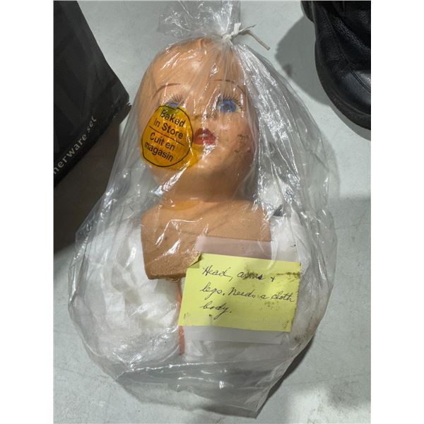 Creepy doll has head, arms legs