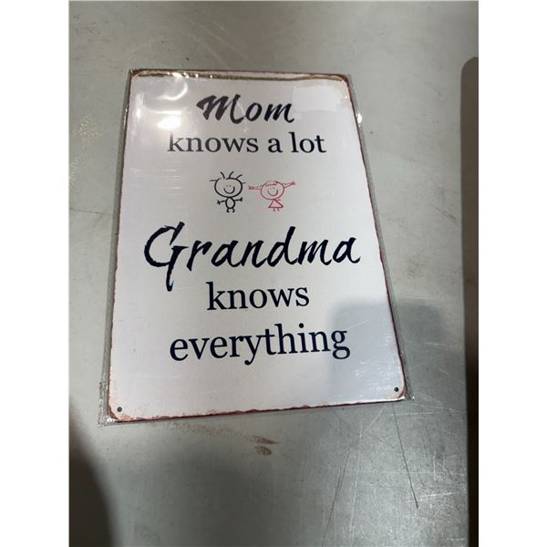 Tin sign