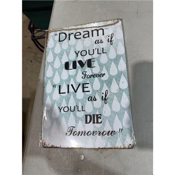 Tin sign