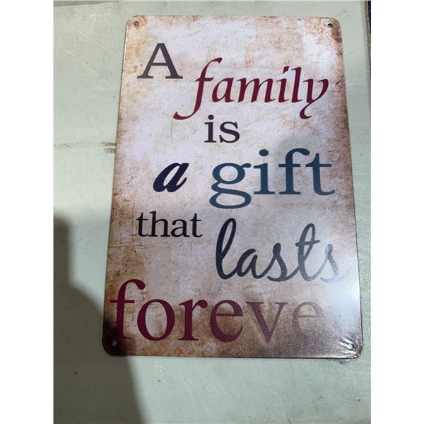 Tin sign