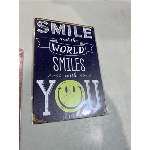 Tin sign