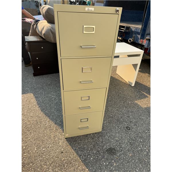 Filing cabinet with key