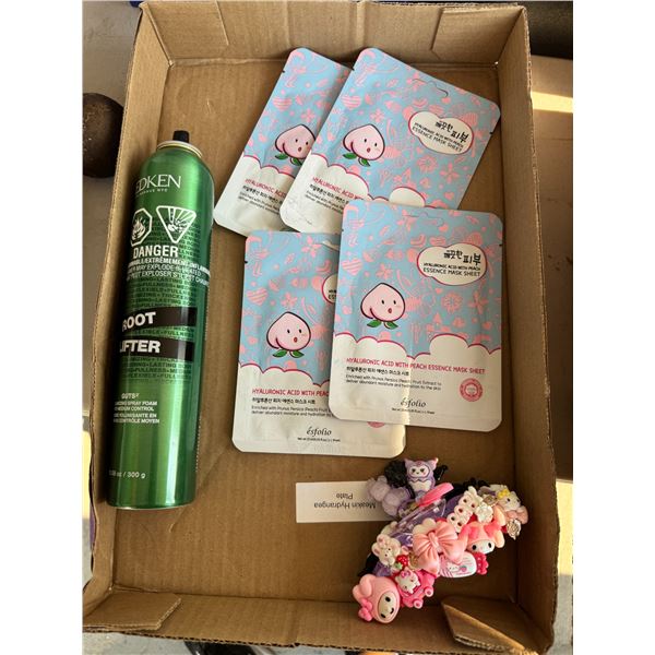 Face masks, fruit lifter, and hair accessory