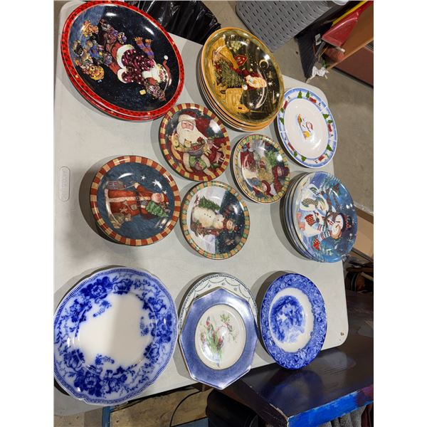 Christmas plates and other