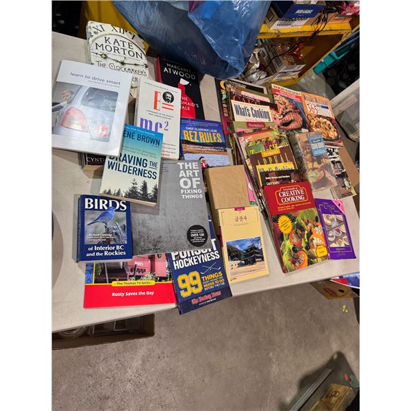 Assorted books, cooking and other