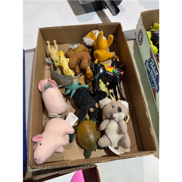 Assorted animal toys