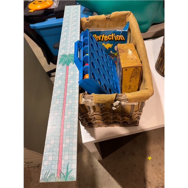 Basket with games