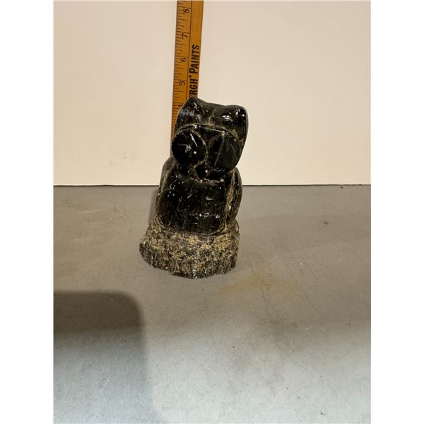 VTG inuit owl soapstone figure