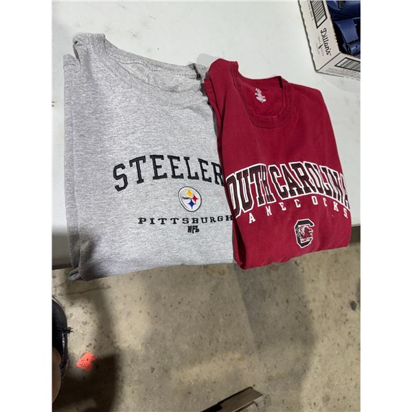 Sports themed shirts two XL