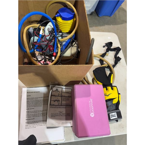 Assorted exercise and sports related items