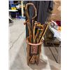 Image 2 : Umbrella/ cane stand, and canes