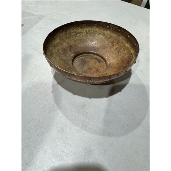 Copper bowl stamped
