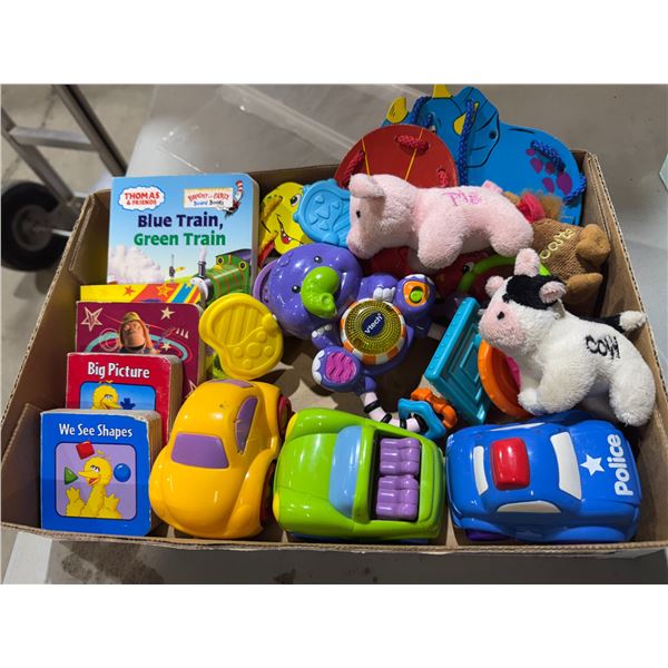 Assorted toys and books