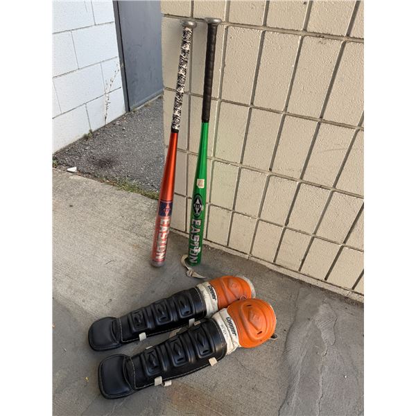 Easton, bats and Cooper shinguards