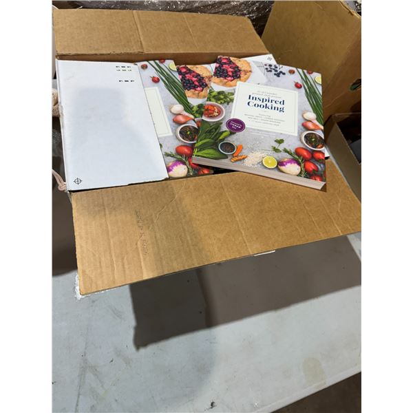 Case of inspired cooking cookbook